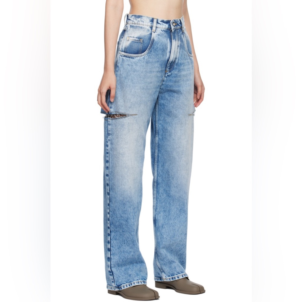 👖MM Inspired Cutout high-rise wide-leg jeans - Picture 9 of 16